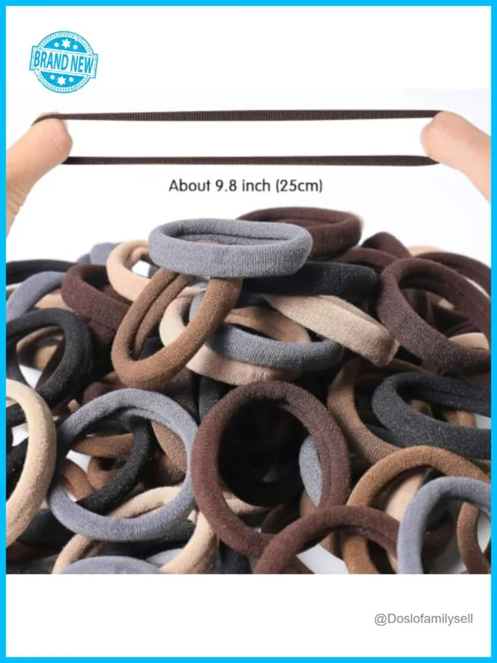 100 Seamless Hair Ties for Thick Hair, Ponytail Holders No Damage